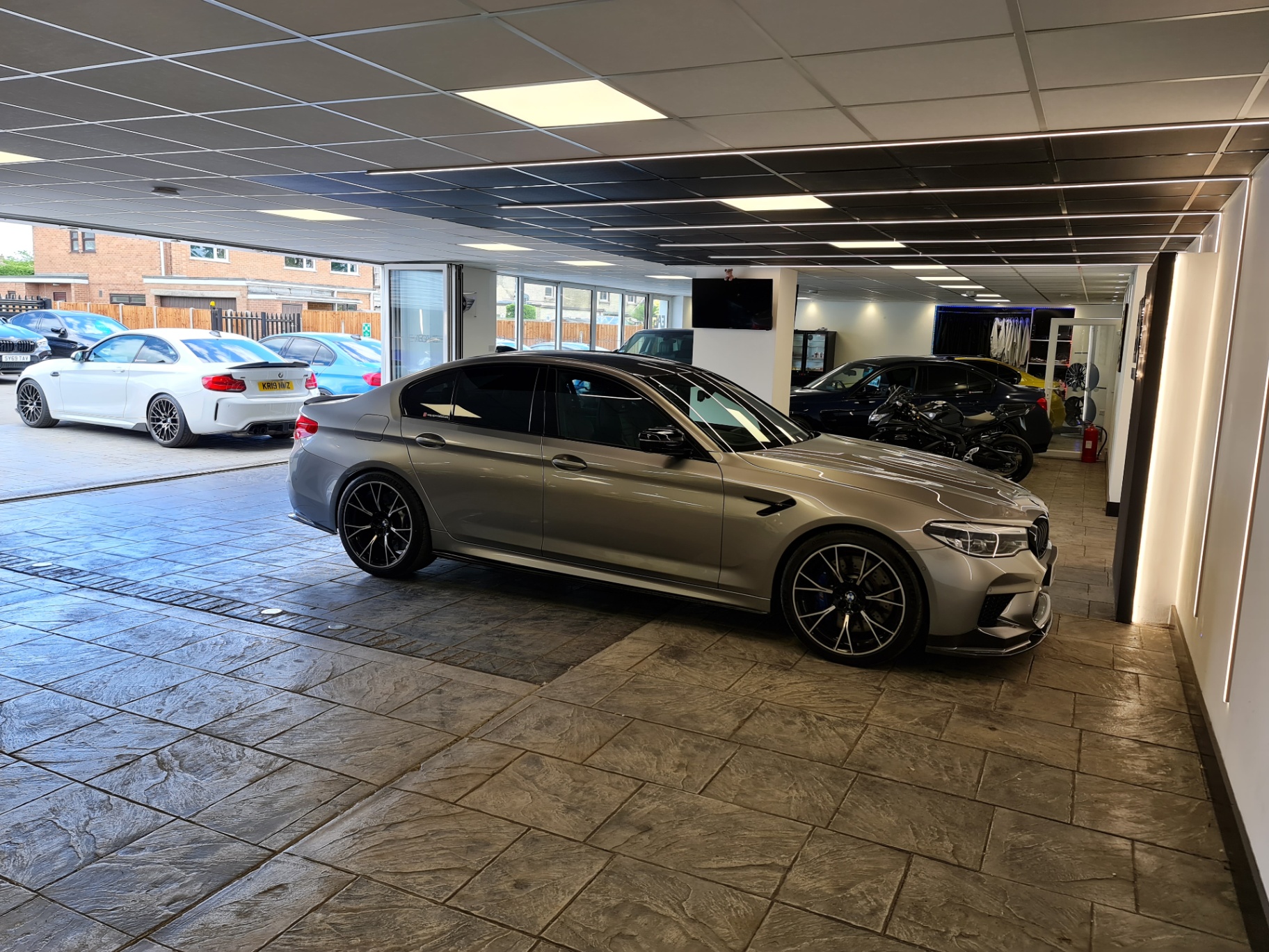 BMW M5 Competition in the showroom