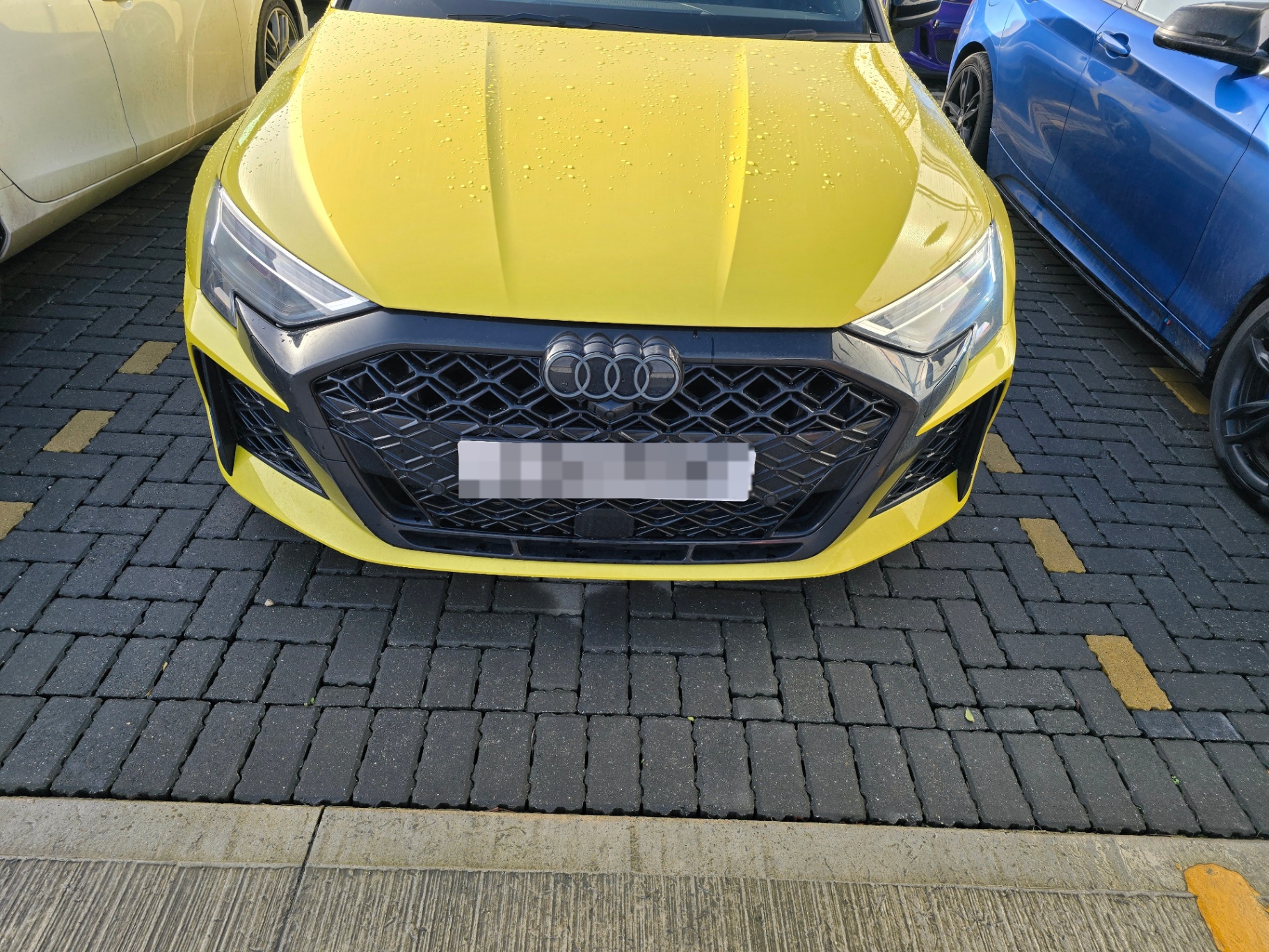 Yellow Audi RS protected by Prime Motive